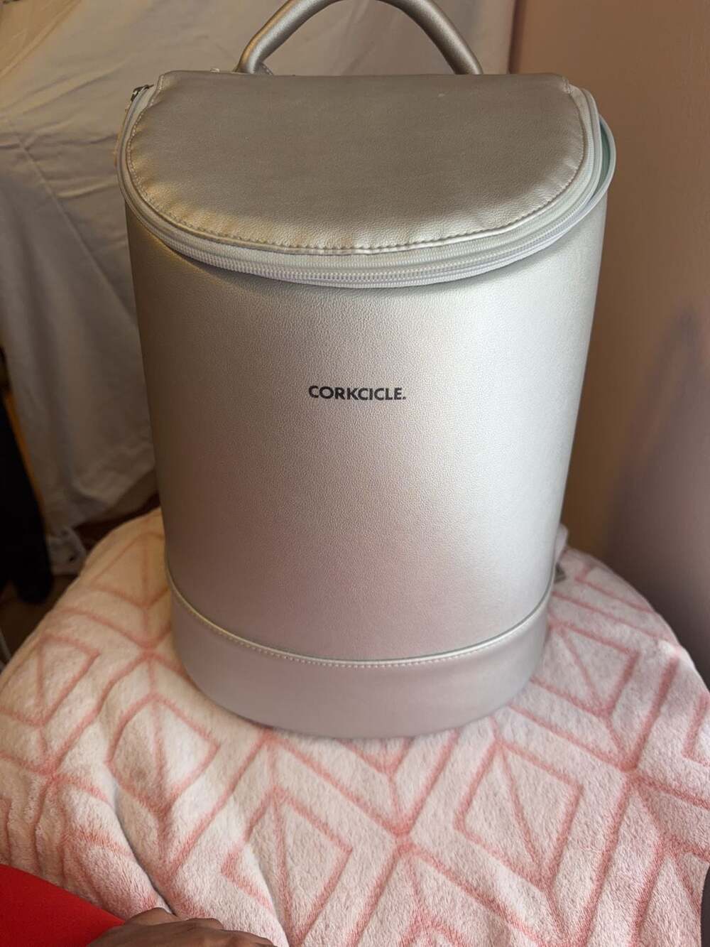 Corkcicle Eola Bucket Bag Cooler Metallic Silver